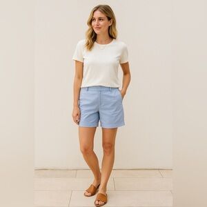 J.Crew Light Blue Chambray City Shorts Size 10 NWT